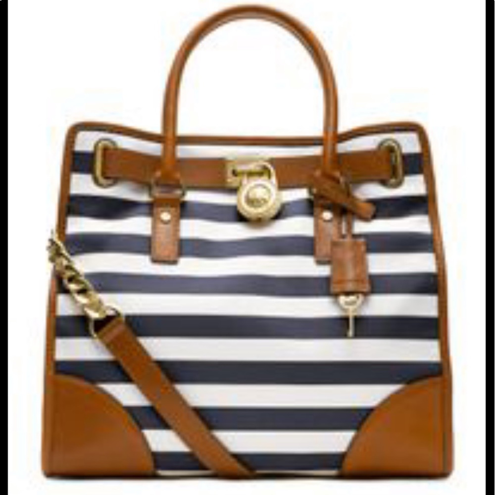 Michael Kors Striped Handbag & Wallet w/dust bag